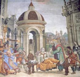 The Raising of Drusiana, from the Strozzi Chapel, 1502 (fresco) | Obraz na stenu