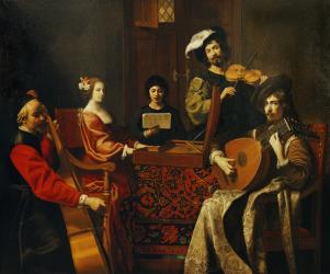 The Concert (oil on canvas) | Obraz na stenu