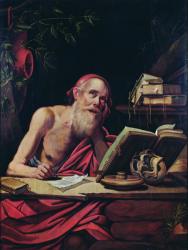 St. Jerome (oil on wood) | Obraz na stenu