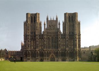 The West Front of Wells Cathedral, completed c.1260 (photo) | Obraz na stenu