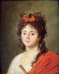 Portrait of Mademoiselle Maillard (1766-1818) as the Goddess of Reason at the Fete de l'Eglise de Notre-Dame, 10th November 1793, after 1793 (oil on canvas) | Obraz na stenu