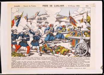 The Siege of Lang-Son, 13th February 1885 (colour litho) | Obraz na stenu