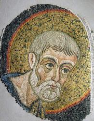 St. John the Baptist: Fragment of a mosaic from the Basilica Ursiana, the former Cathedral of Ravenna (mosaic) | Obraz na stenu