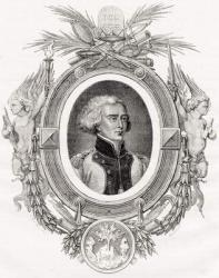 Bon-Adrien Jeannot de Moncey, Duc de Conegliano, engraved by Pannemaker-Ligny after Linard, from 'Histoire de la Revolution Francaise' by Louis Blanc (1811-82) (engraving) | Obraz na stenu