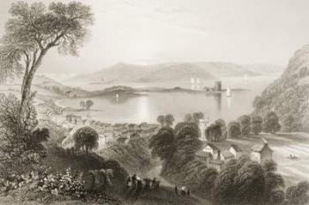 Larne, County Antrim, Northern Ireland, from 'Scenery and Antiquities of Ireland' by George Virtue, 1860s (engraving) | Obraz na stenu