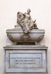 Florence, Tuscany, Italy. Santa Croce Basilica. Tomb of Niccolò Machiavelli. (photo) | Obraz na stenu