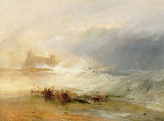 Wreckers - Coast of Northumberland, With a Steam Boat Assisting a Ship off Shore, 1834 (oil on canvas) | Obraz na stenu