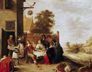 The Feast of the Prodigal Son, 1644 (oil on board) | Obraz na stenu