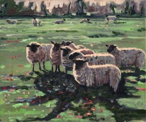 Curious flock I, 2009, (oil on canvas) | Obraz na stenu