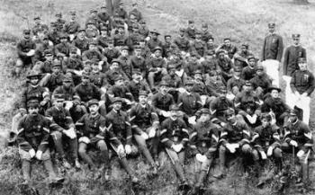 Company D, 8th Illinois Volunteer Regiment, c.1899 (b/w photo) | Obraz na stenu