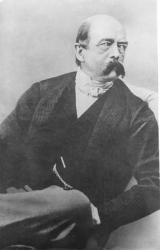 Bismarck in 1866 as Minister-President of Prussia, 1866 (b/w photo) | Obraz na stenu