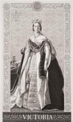 Queen Victoria (1819-1901) from `Illustrations of English and Scottish History' Volume II (engraving) | Obraz na stenu