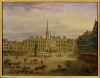 Place de L'Hotel de Ville, Cambrai, c.1780 (oil on canvas) | Obraz na stenu