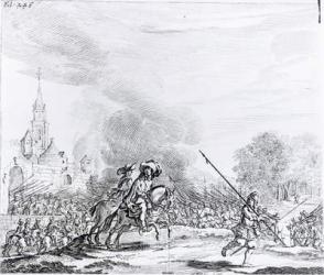 Retreat from the Battle of Worcester, 3rd September 1651 (engraving) | Obraz na stenu