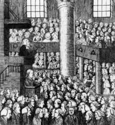 A Sleepy Congregation, 1785 (engraving) | Obraz na stenu