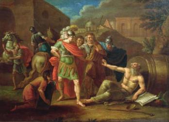 Alexander the Great visits Diogenes at Corinth, 1787 (oil on canvas) | Obraz na stenu