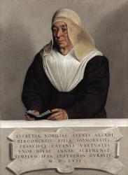 The Abbess Lucrezia Vertova Agliardi, c.1557 (oil on canvas) | Obraz na stenu