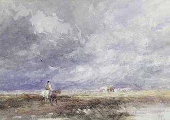 Going to the Hayfield, c.1855 (black chalk and w/c on paper) | Obraz na stenu