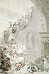 The Exhibition 'Stare-Case', Somerset House, c.1800 (w/c with grey & brown wash on paper) | Obraz na stenu