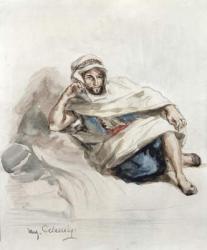 Seated Arab (w/c on paper) | Obraz na stenu