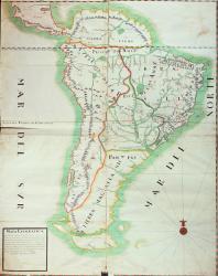 Map of South America, 1777 (w/c, gouache and pen & ink on paper) | Obraz na stenu