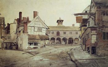 Market Place, Hereford, 1803 (w/c on paper) | Obraz na stenu