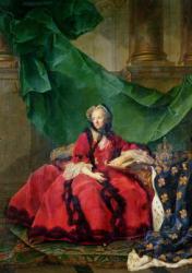 Portrait of Maria Leszczynska (1703-68) in Daily Dress (oil on canvas) | Obraz na stenu