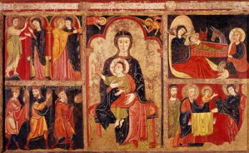 Altarpiece of St. Maria de Avila, Bergueda, c.1170-90 (tempera on panel) | Obraz na stenu