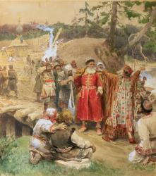 The Conquest of the New Regions in Russia, 1904 (w/c on paper) | Obraz na stenu