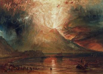 Mount Vesuvius in Eruption, 1817 (w/c on paper) | Obraz na stenu