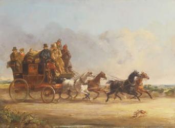 Mr. Charles Higgins' Coach and Four (oil on canvas) | Obraz na stenu