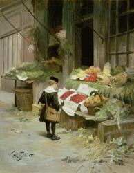 Little Boy at the Market | Obraz na stenu