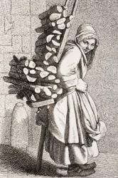 A Woman Carrying Firewood to Sell in 18th Century Paris, 1875 (engraving) | Obraz na stenu