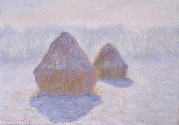 Haystacks (Effect of Snow and Sun), 1891 (oil on canvas) | Obraz na stenu