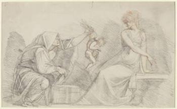Selling of Cupids, c.1776 (red & black chalk with graphite on paper) | Obraz na stenu