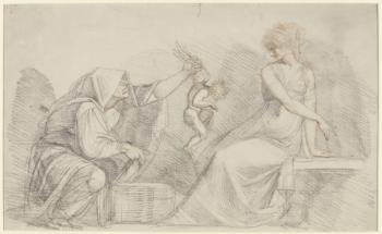 Selling of Cupids, c.1776 (red & black chalk with graphite on paper) | Obraz na stenu