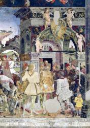 Borso d'Este, Prince of Ferrara, rendering justice: March from the Room of the Months, 1467-70 (fresco) | Obraz na stenu