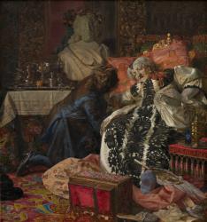 The Death of Queen Sophie Amalie, 1882 (oil on canvas) | Obraz na stenu
