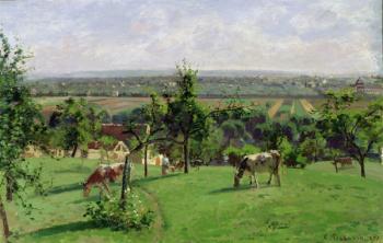 Hillside of Vesinet, Yvelines, 1871 (oil on canvas) | Obraz na stenu