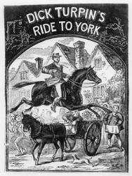 Dick Turpin's (1705-39) Ride to York (engraving) (b/w photo) | Obraz na stenu