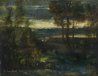 Evening Landscape (oil on canvas) | Obraz na stenu