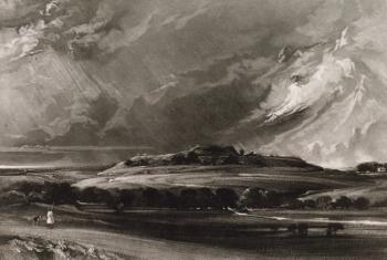 Old Sarum, engraved by David Lucas (1802-81) c.1829 (mezzotint) | Obraz na stenu