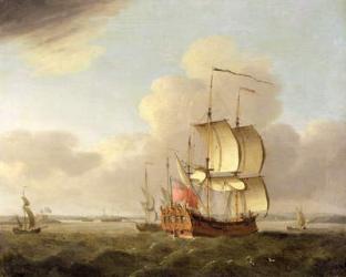 Shipping in the Thames Estuary, c.1761-66 (oil on canvas) | Obraz na stenu