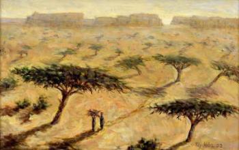 Sahelian Landscape, 2002 (oil on canvas) | Obraz na stenu