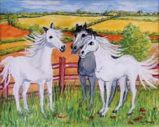Three Frisky Horses,2002,(gouache) | Obraz na stenu