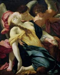Mary Magdalene Carried by Angels (oil on canvas) | Obraz na stenu