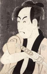 The actor Ichikawa Omezu in the role of the servant Yakko Ippei, 1794 (colour woodblock print) | Obraz na stenu