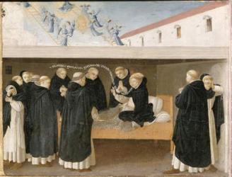 The Death of St. Dominic, from the predella panel of the Coronation of the Virgin, c.1430-32 (tempera on panel) | Obraz na stenu