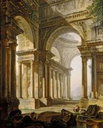 Temple in Ruins (oil on canvas) | Obraz na stenu