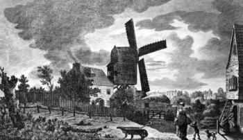 A View of a Mill near Blackheath in Kent, by Moon light, 1770 (engraving) | Obraz na stenu